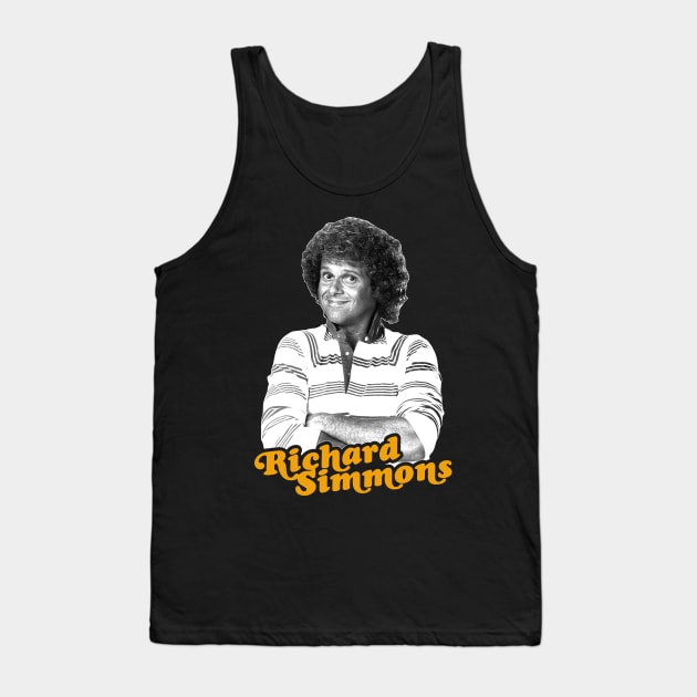 Young Richard Simmons ))(( Retro Fitness Icon Design Tank Top by darklordpug